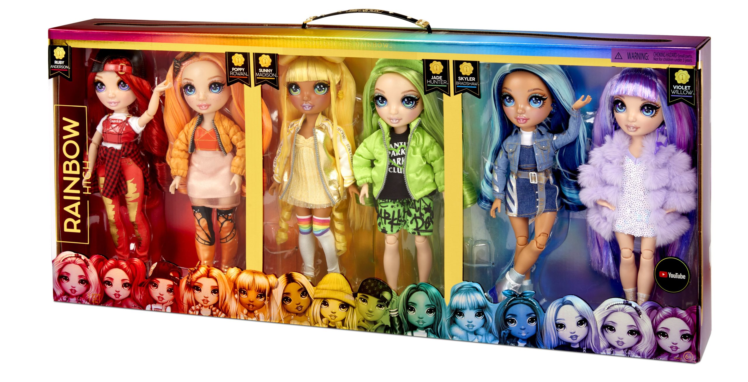 RAINBOW HIGH SHADOW High Fashion Doll Set, 6-Pack, Georgia, Shanelle